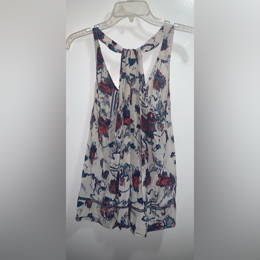 Waverly Silk Geometric Pattern Racerback Tank Size S - Picture 4 of 7